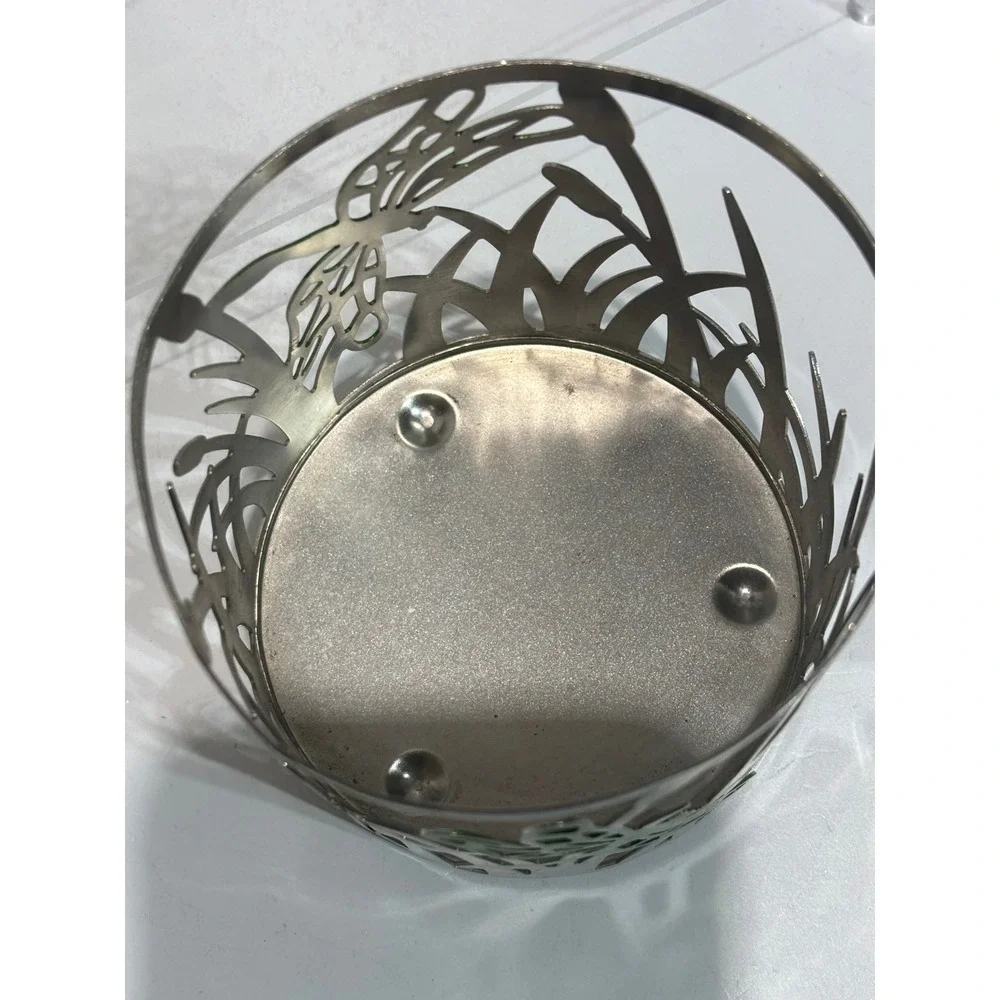 Sonoma Candle Holder OS Silver Dragonfly Metal Cutout Sleeve